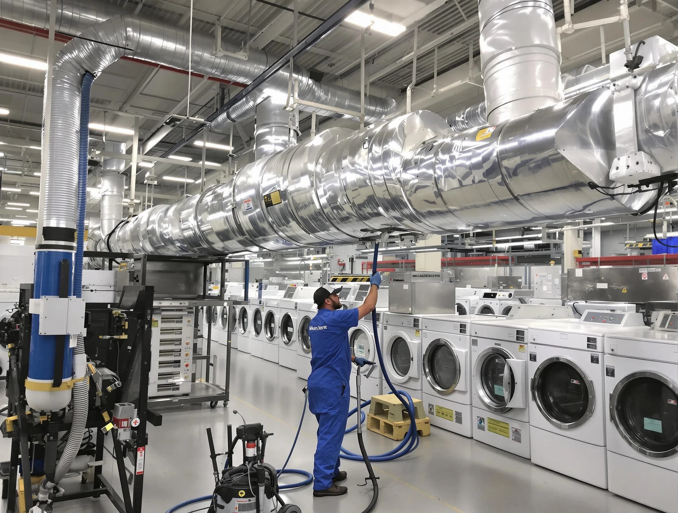 Cherry Hills Village Dryer Vent Cleaning team performing heavy-duty industrial dryer vent cleaning in Cherry Hills Village