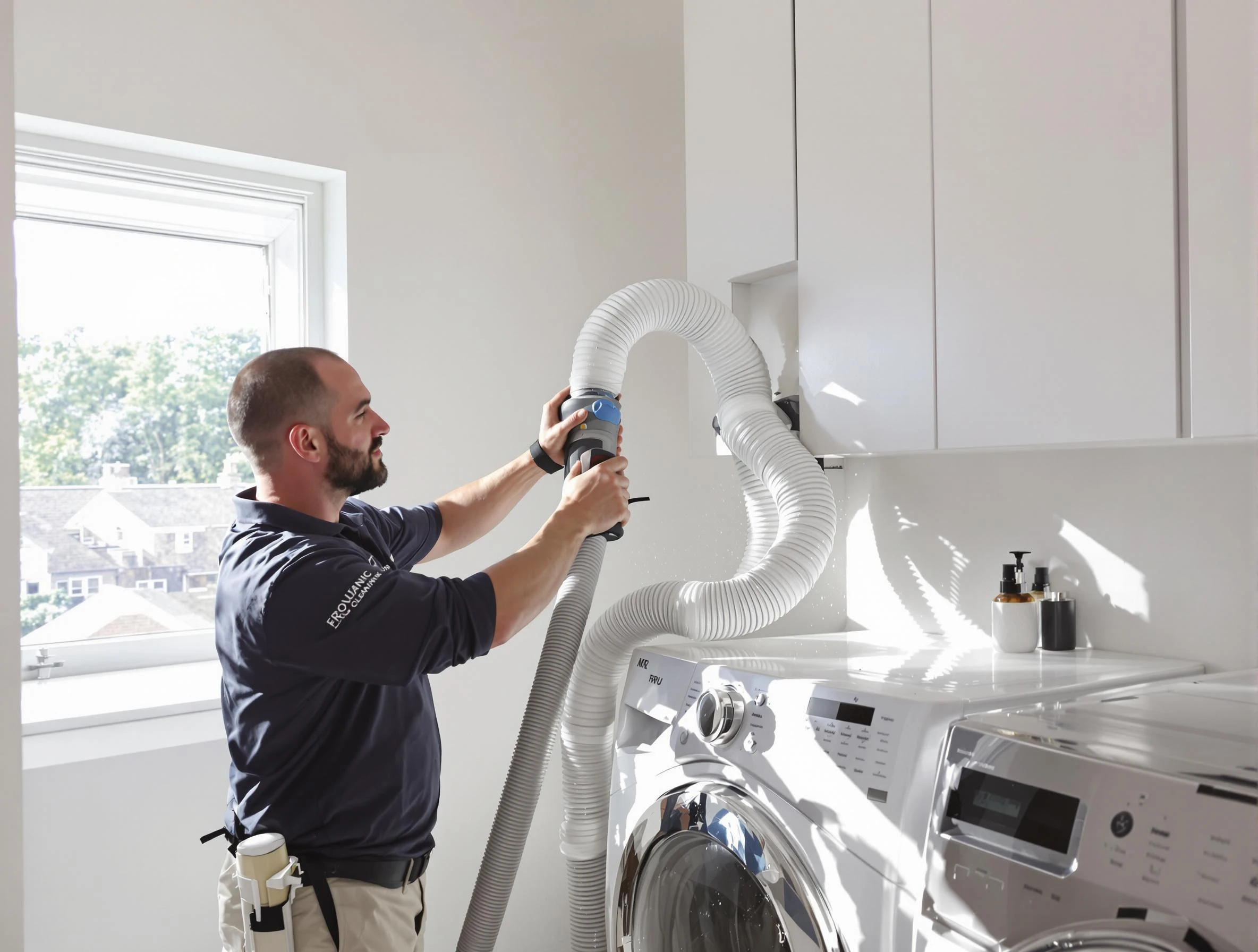 Certified Cherry Hills Village Dryer Vent Cleaning technician performing dryer vent cleaning in Cherry Hills Village